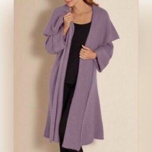 SOFT SURROUNDINGS Telluride Topper Lavender Purple Cardigan Sweater, L